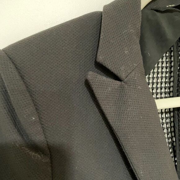 rag & bone Edgy Black Mesh Back Blazer Statement Structured Modern Power Suiting - Picture 4 of 15